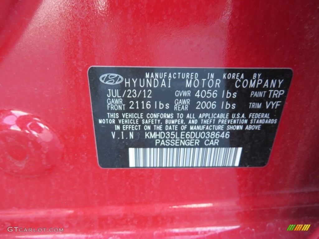 2013 Elantra GT - Volcanic Red / Beige photo #33