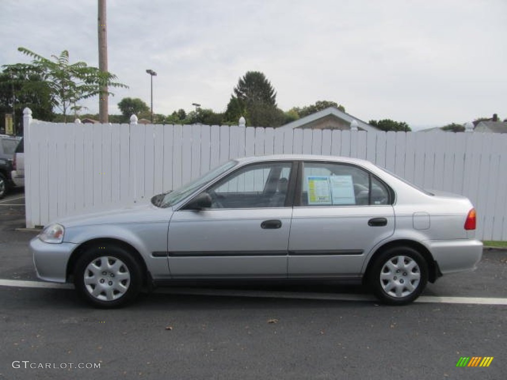 1999 Civic LX Sedan - Vogue Silver Metallic / Gray photo #2