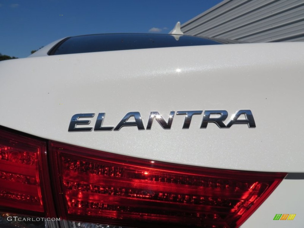 2013 Elantra Limited - Shimmering White / Black photo #13