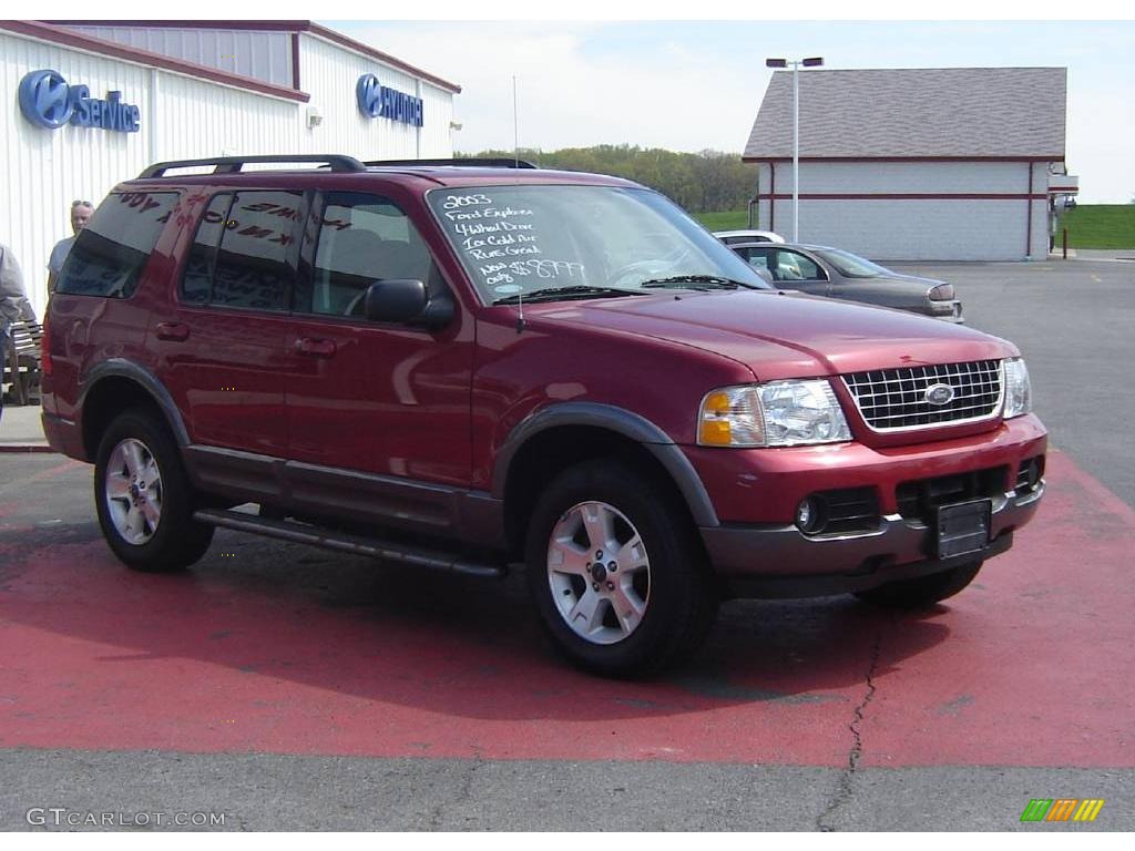 2003 Explorer XLT 4x4 - Redfire Metallic / Graphite Grey photo #7