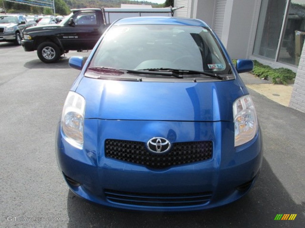 2008 Yaris S 3 Door Liftback - Blazing Blue Pearl / Dark Charcoal photo #4