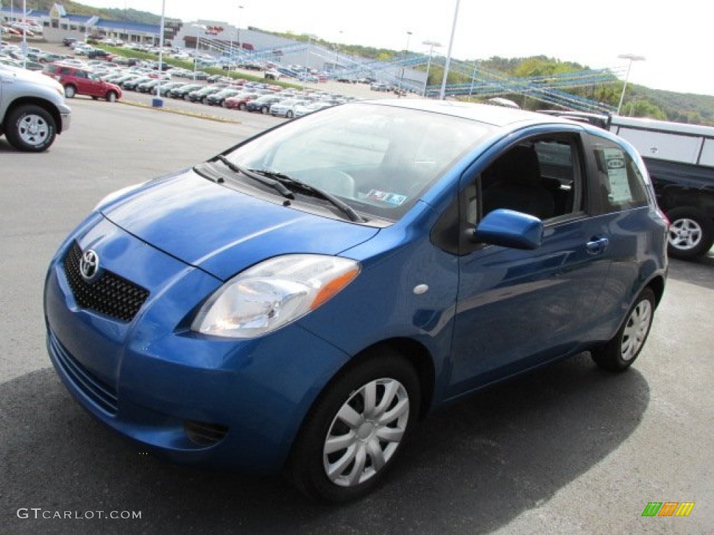 2008 Yaris S 3 Door Liftback - Blazing Blue Pearl / Dark Charcoal photo #5