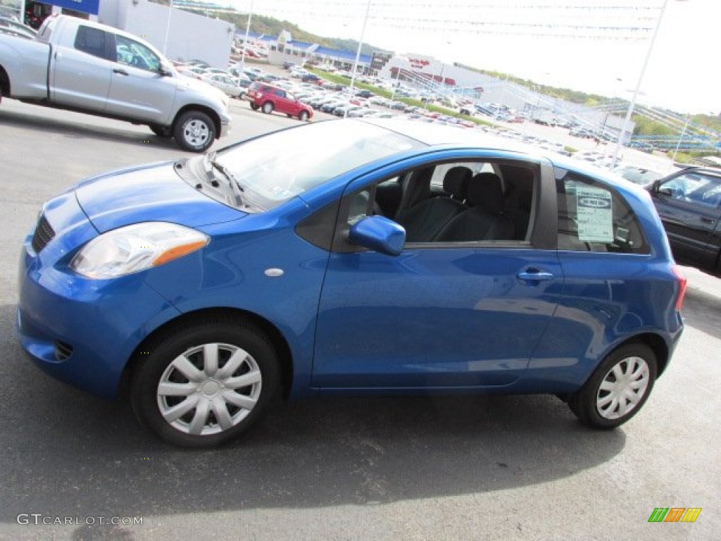 2008 Yaris S 3 Door Liftback - Blazing Blue Pearl / Dark Charcoal photo #6