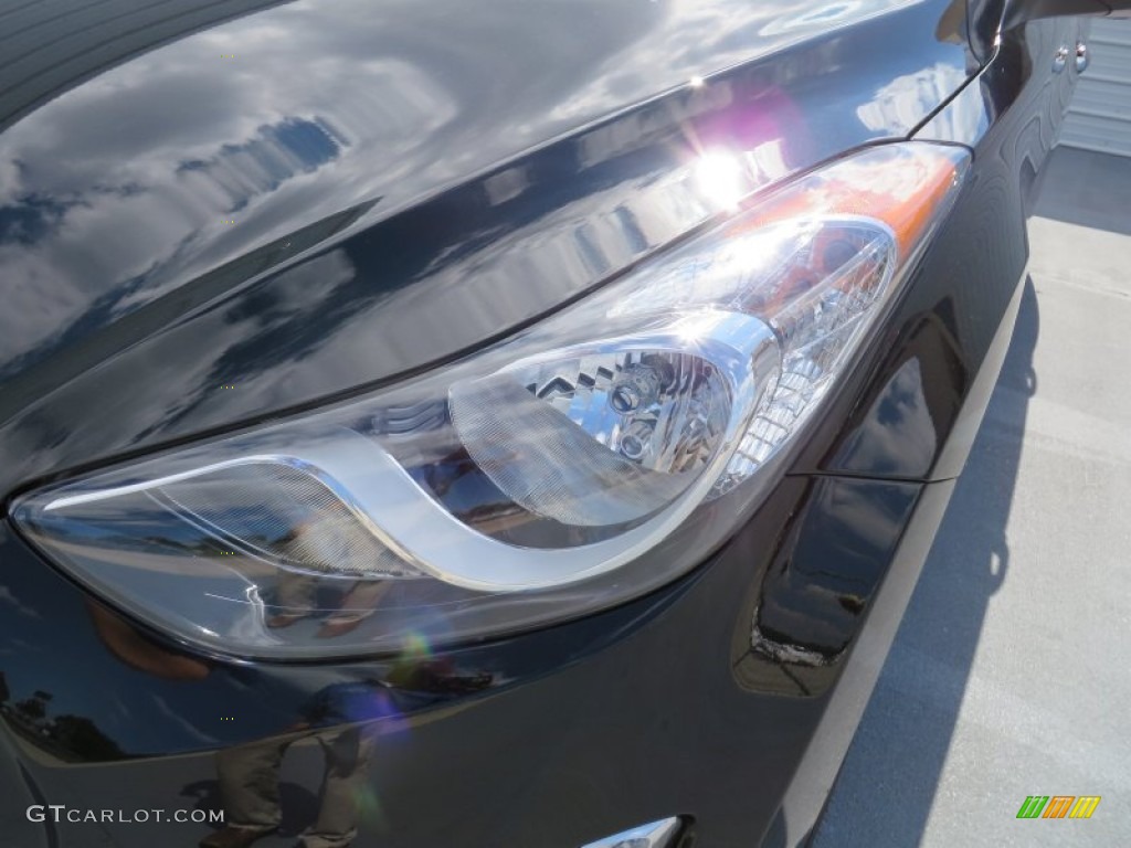 2013 Elantra Limited - Midnight Black / Gray photo #9