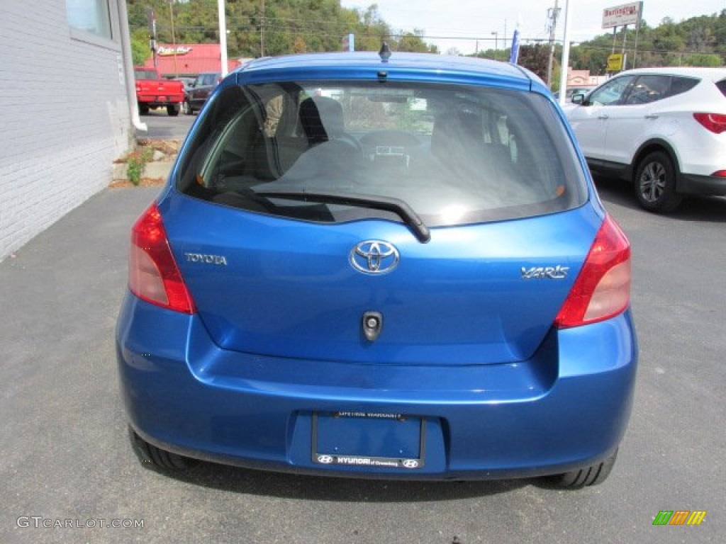 2008 Yaris S 3 Door Liftback - Blazing Blue Pearl / Dark Charcoal photo #7