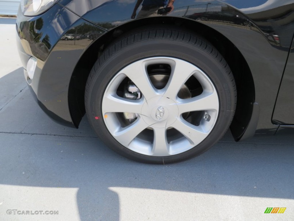 2013 Elantra Limited - Midnight Black / Gray photo #12