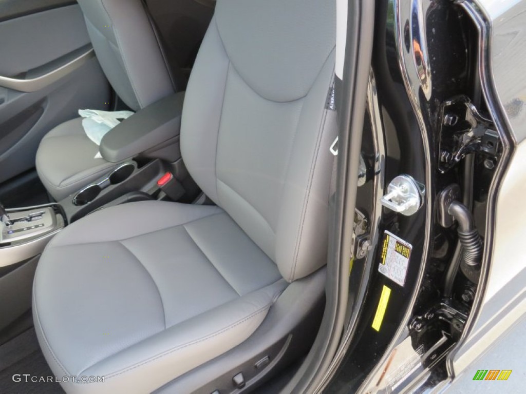 2013 Elantra Limited - Midnight Black / Gray photo #26