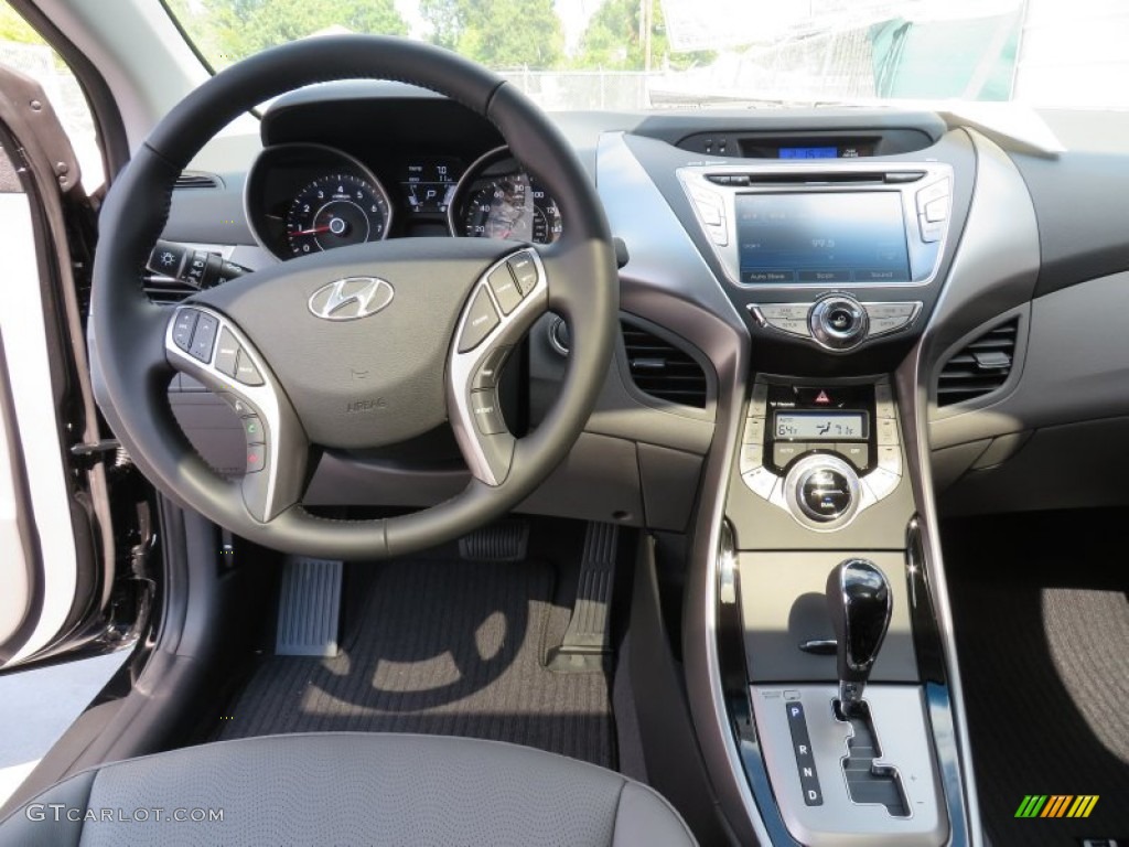 2013 Elantra Limited - Midnight Black / Gray photo #29