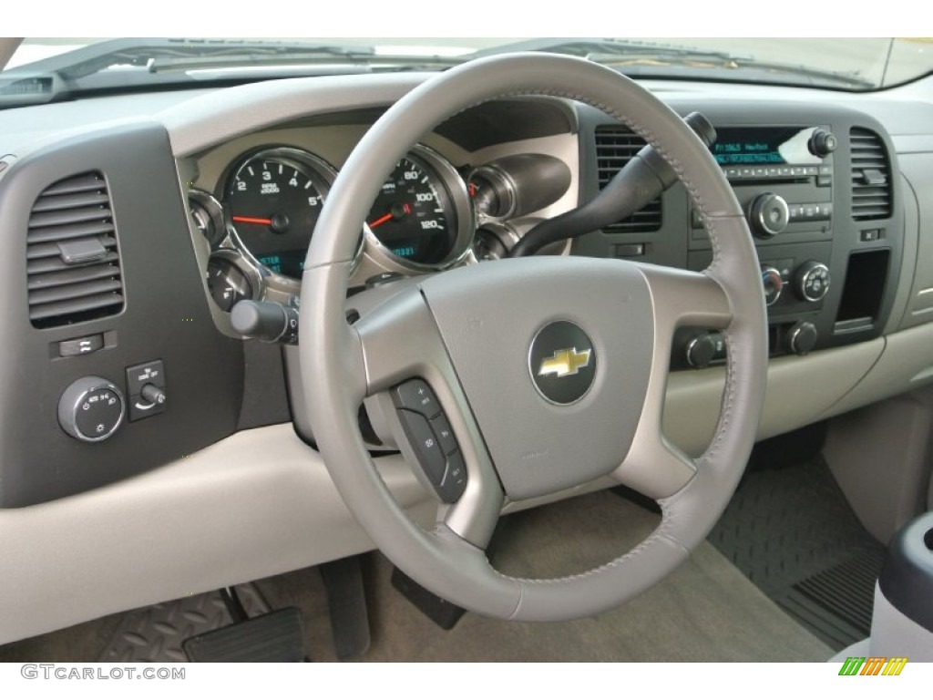 2013 Chevrolet Silverado 1500 LT Crew Cab Light Titanium/Dark Titanium Steering Wheel Photo #86703168