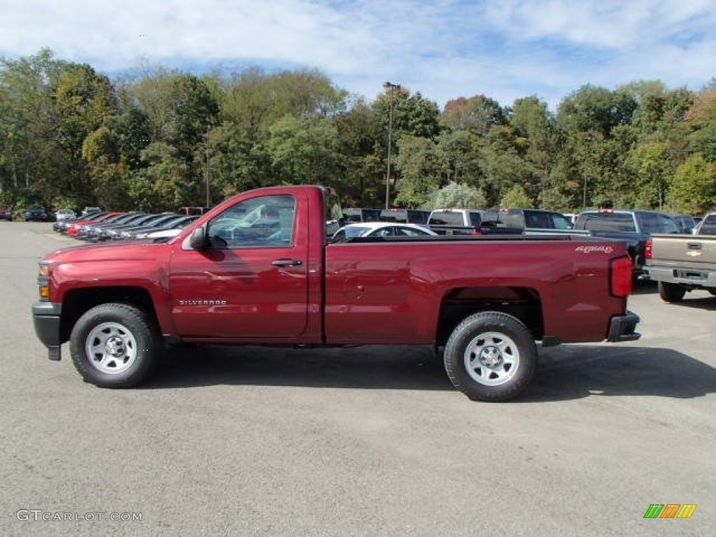 Deep Ruby Metallic 2014 Chevrolet Silverado 1500 WT Regular Cab 4x4 Exterior Photo #86704758