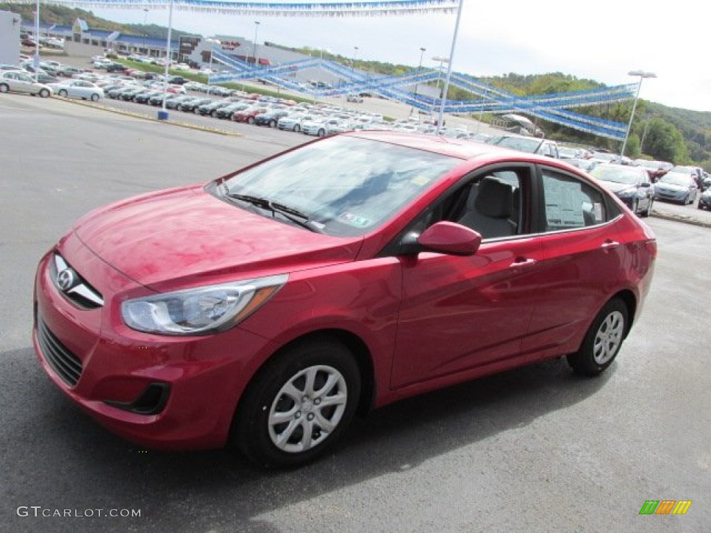 Boston Red 2013 Hyundai Accent GLS 4 Door Exterior Photo #86704784