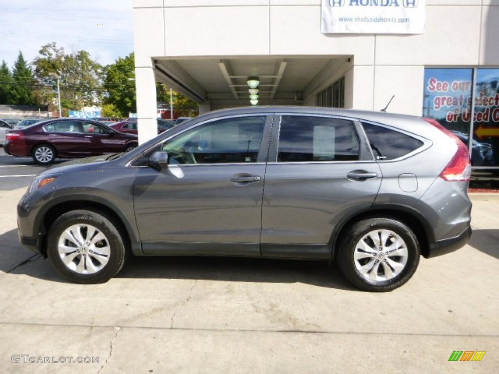2012 CR-V EX 4WD - Polished Metal Metallic / Gray photo #2