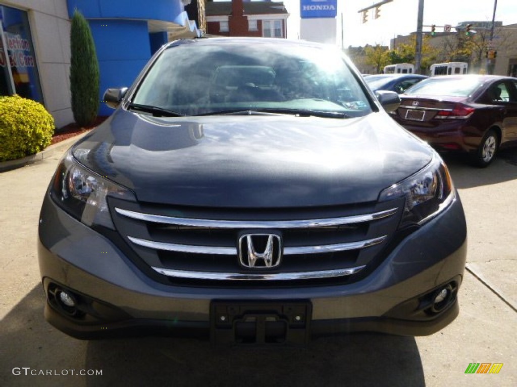 2012 CR-V EX 4WD - Polished Metal Metallic / Gray photo #14