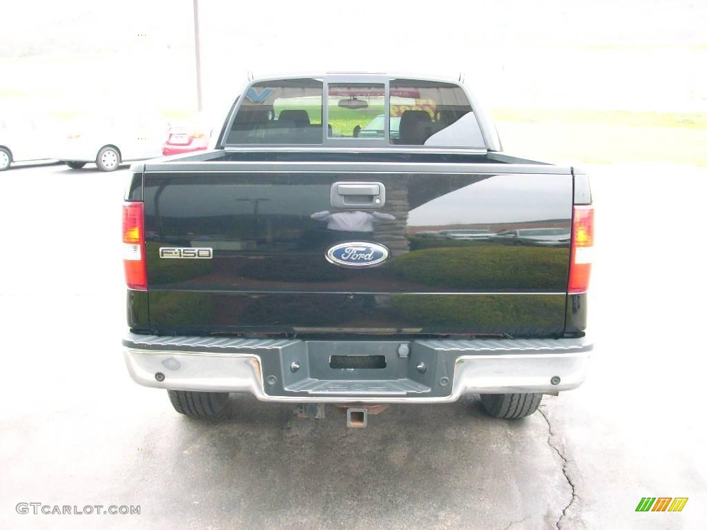 2004 F150 XLT SuperCrew 4x4 - Black / Black/Medium Flint photo #8