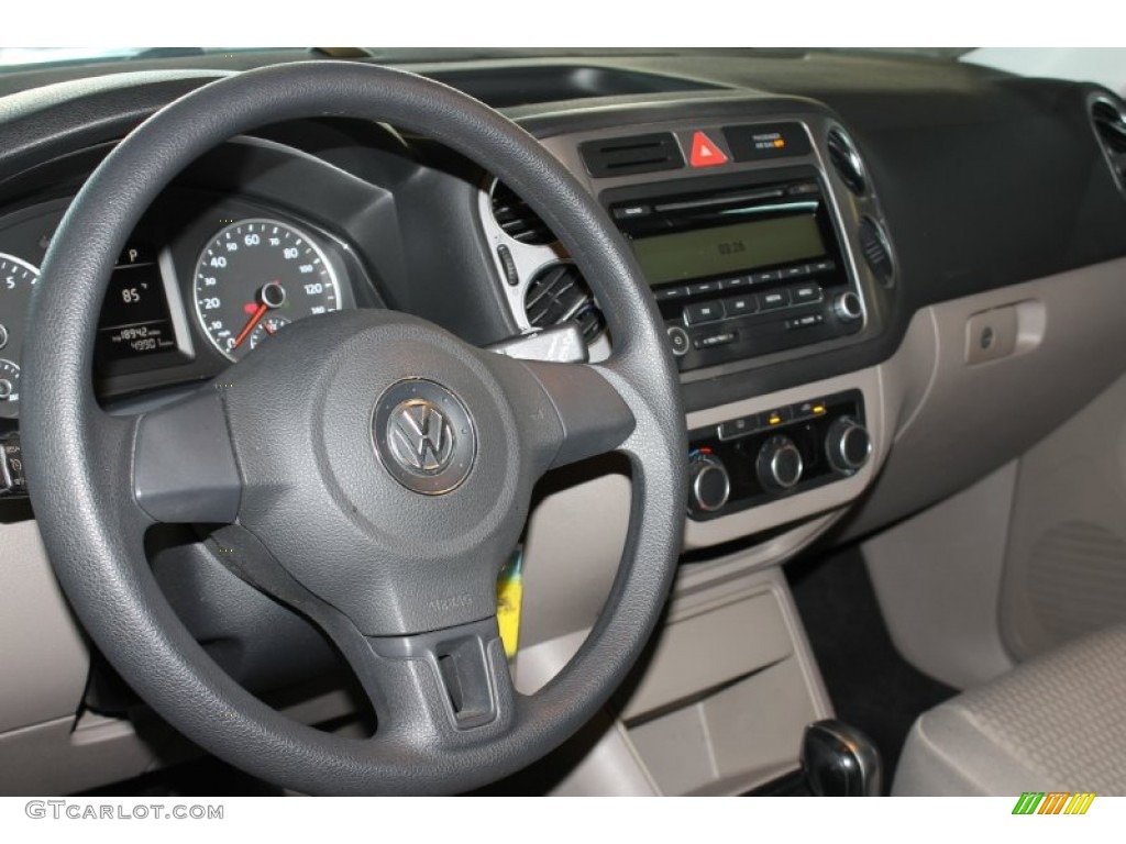 2011 Tiguan S - White Gold Metallic / Clay Gray photo #15