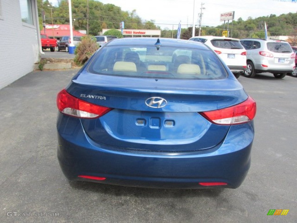 2013 Elantra GLS - Windy Sea Blue / Beige photo #6