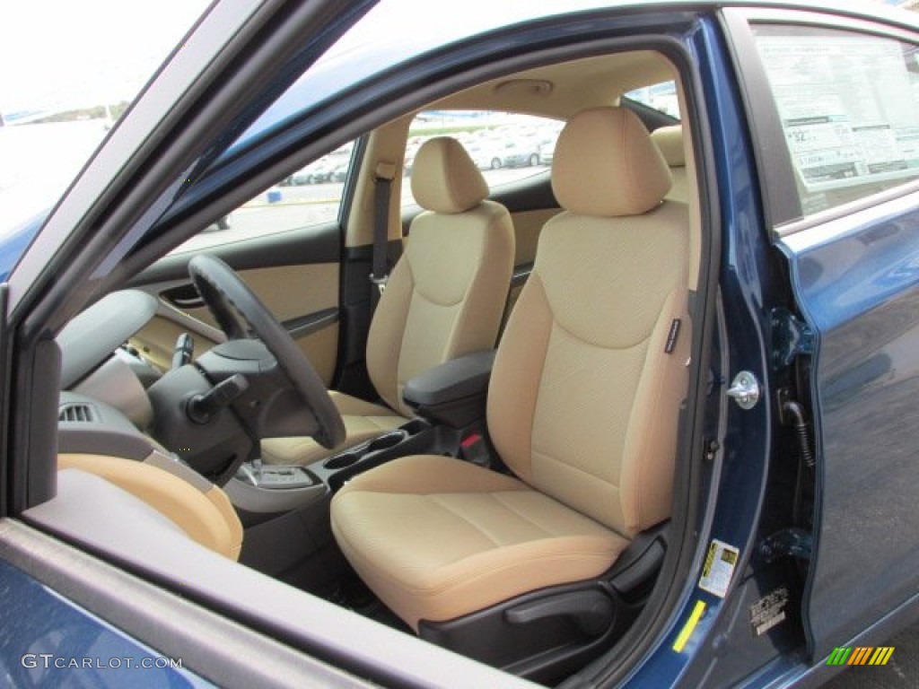 2013 Elantra GLS - Windy Sea Blue / Beige photo #9
