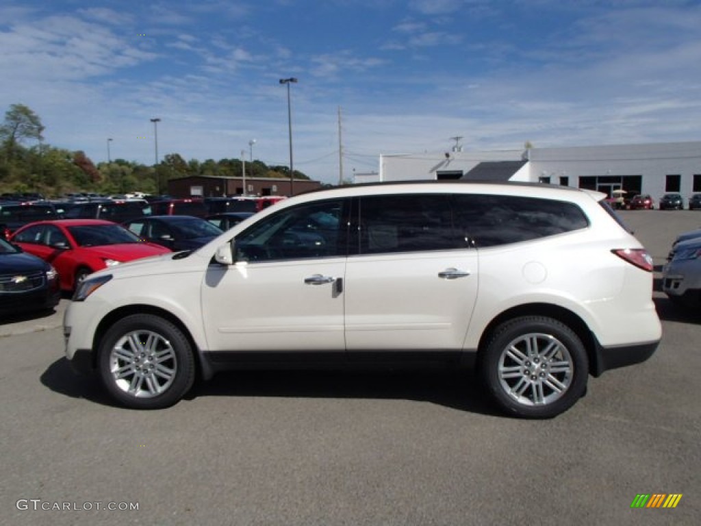 White Diamond Tricoat 2014 Chevrolet Traverse LT AWD Exterior Photo #86706592