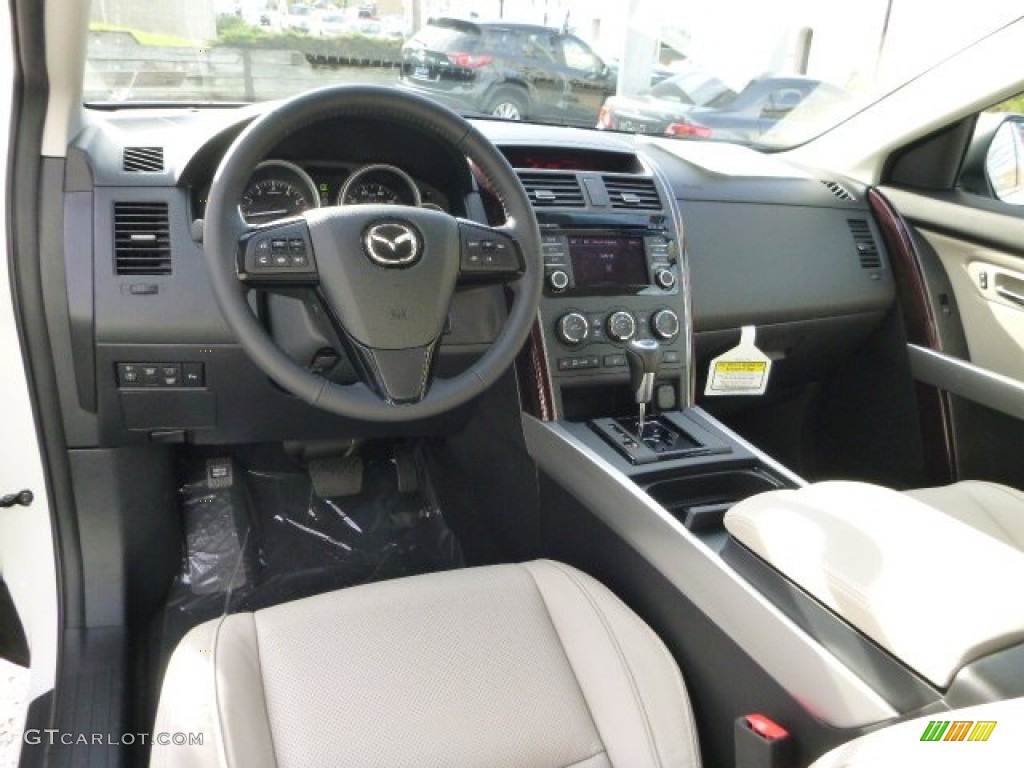 2014 Mazda CX-9 Grand Touring AWD Sand Dashboard Photo #86708265
