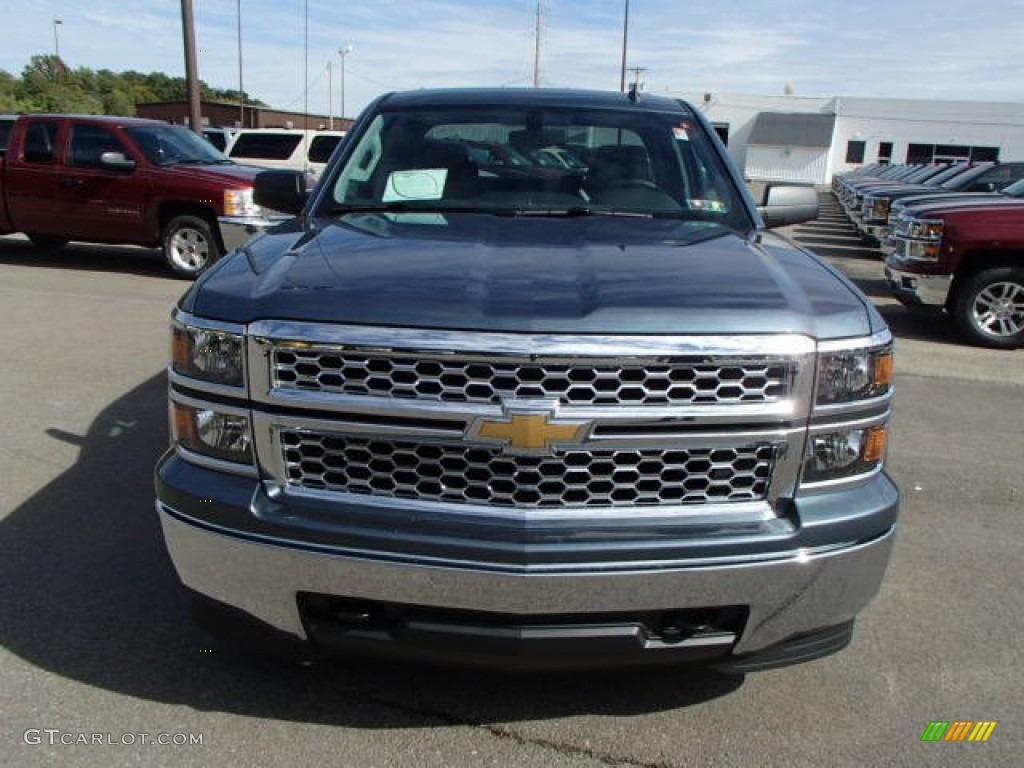 2014 Silverado 1500 LT Double Cab 4x4 - Blue Granite Metallic / Jet Black photo #2