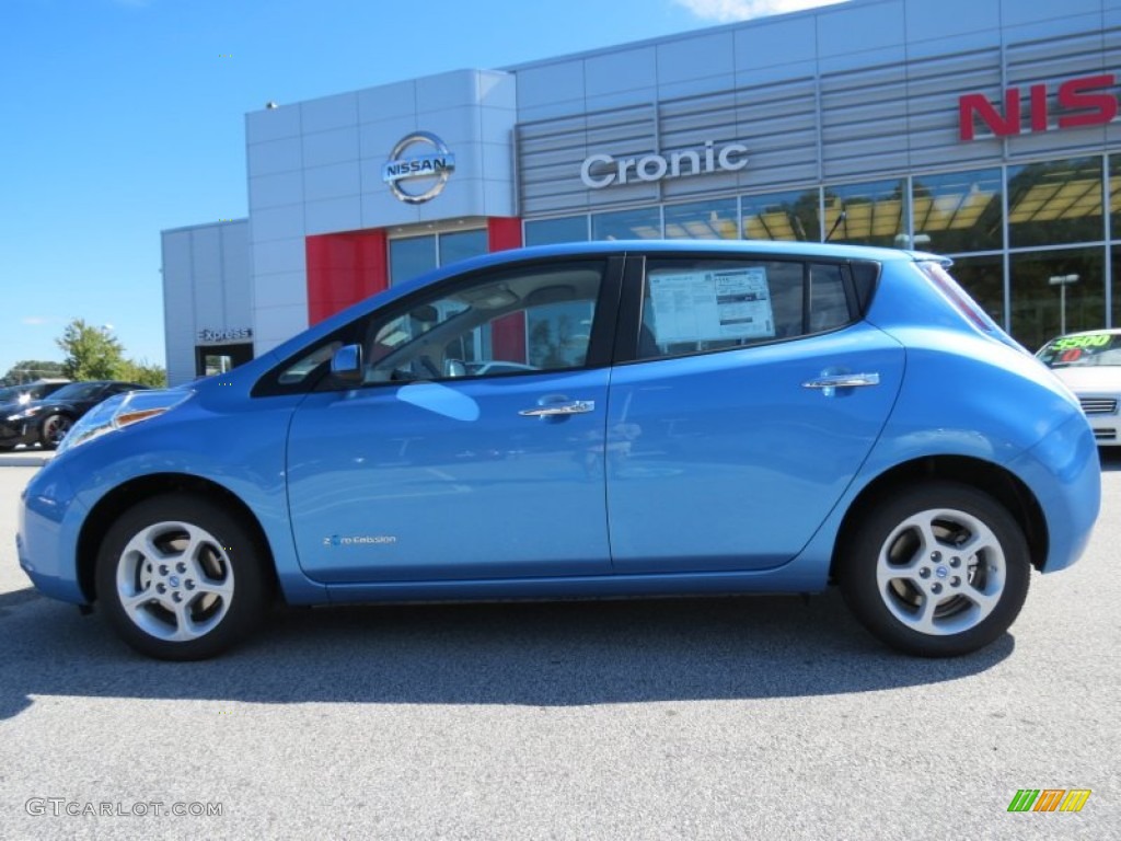 2013 LEAF SV - Blue Ocean / Light Gray photo #2