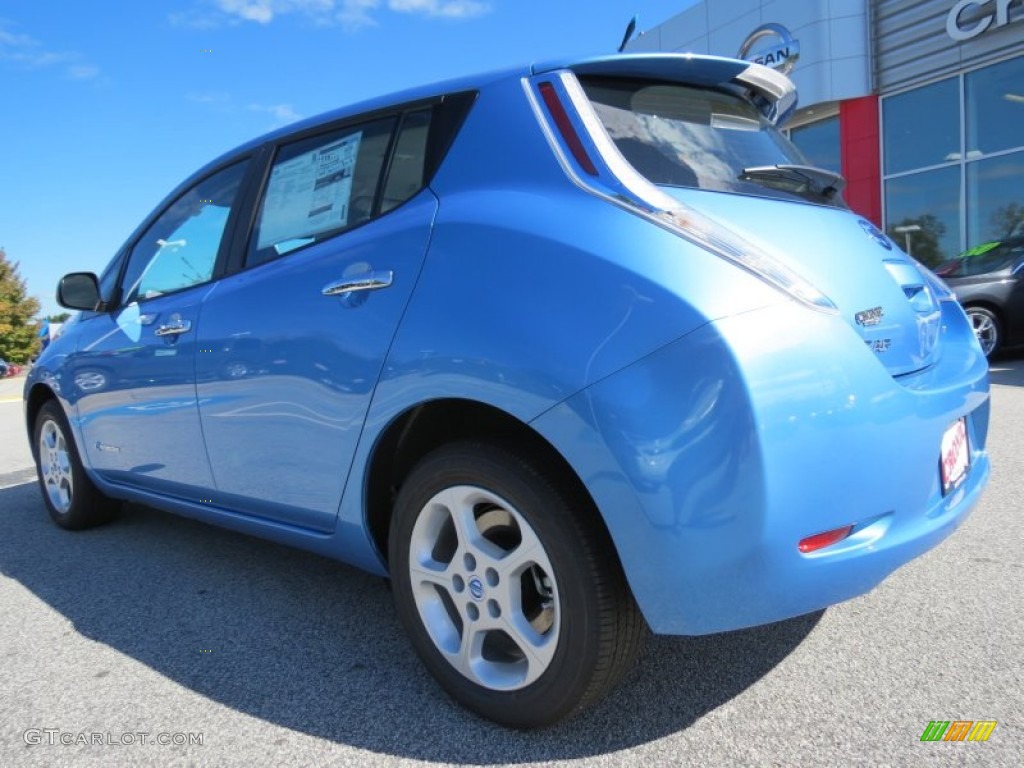 2013 LEAF SV - Blue Ocean / Light Gray photo #3