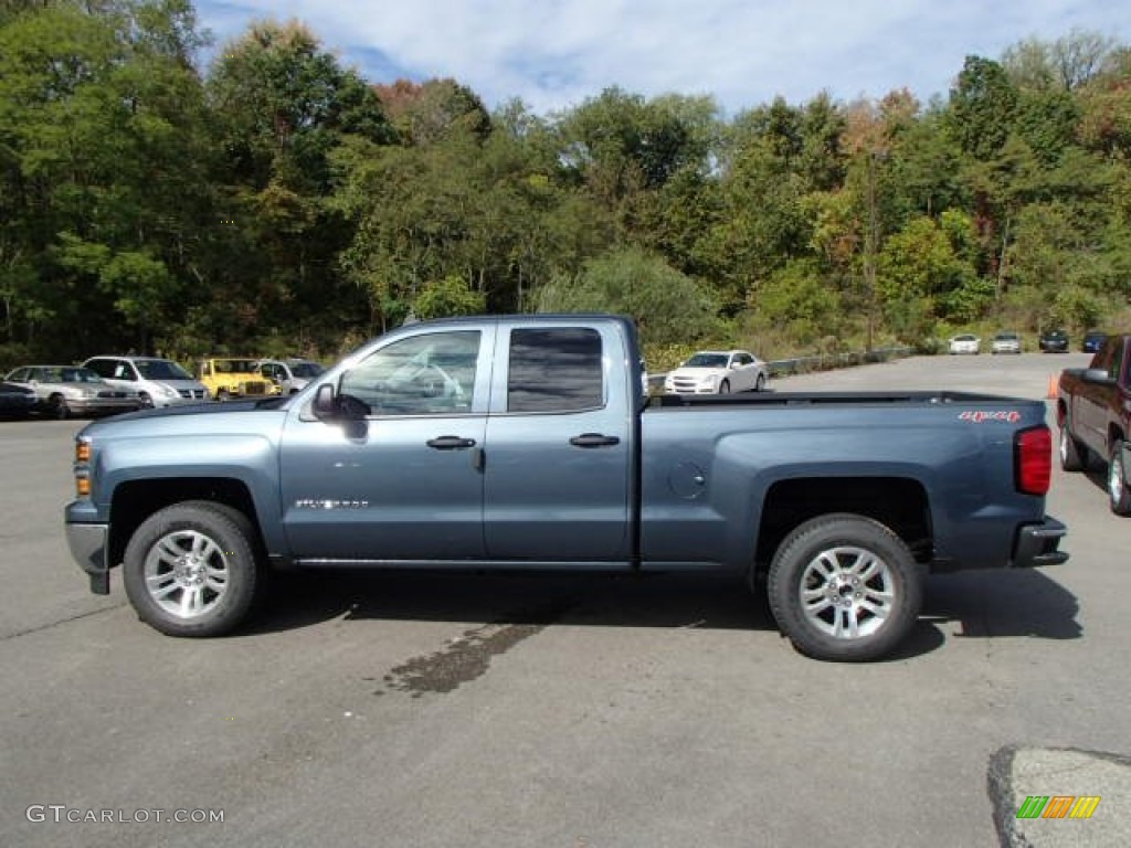 Blue Granite Metallic 2014 Chevrolet Silverado 1500 LT Double Cab 4x4 Exterior Photo #86708499