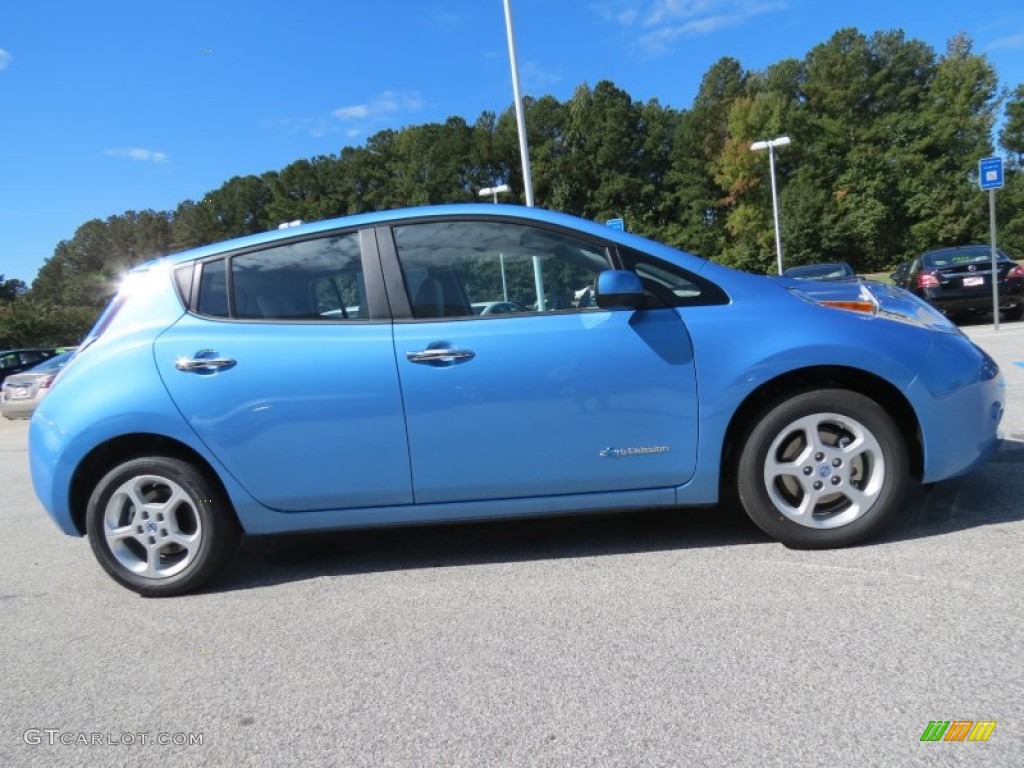 2013 LEAF SV - Blue Ocean / Light Gray photo #6