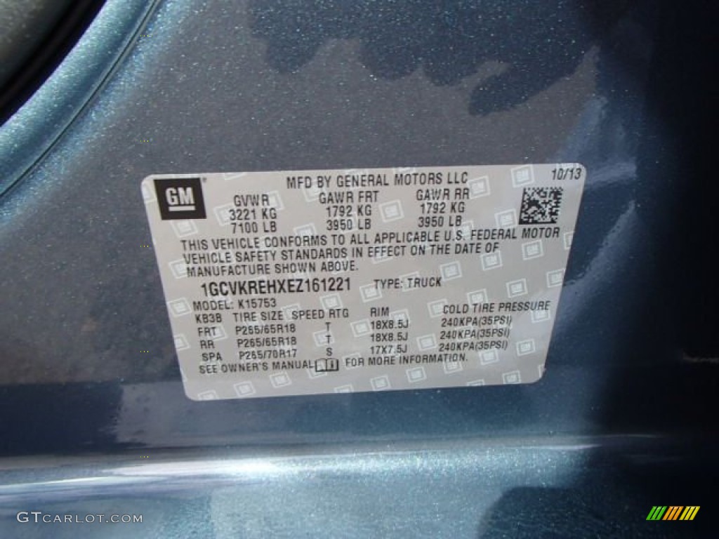 2014 Silverado 1500 LT Double Cab 4x4 - Blue Granite Metallic / Jet Black photo #20