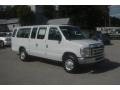 Oxford White 2012 Ford E Series Van E350 XLT Extended Passenger