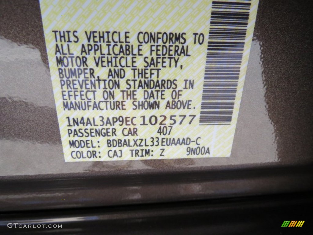 2014 Altima 2.5 SL - Java Metallic / Charcoal photo #18