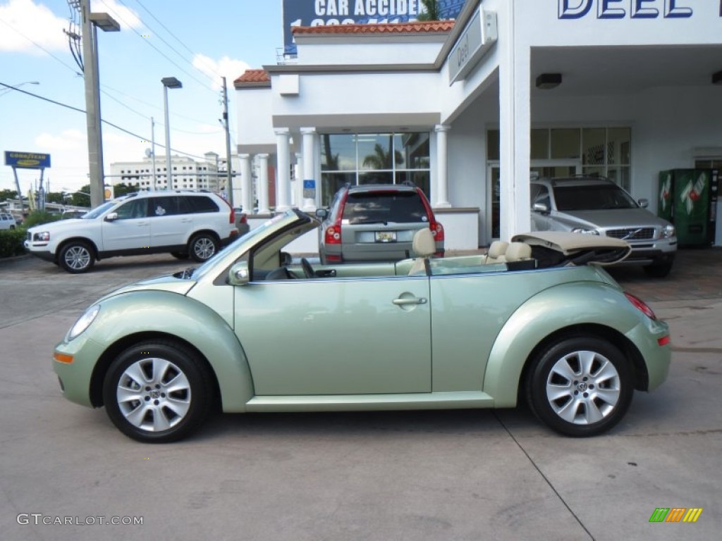 2009 New Beetle 2.5 Convertible - Gecko Green Metallic / Cream photo #2