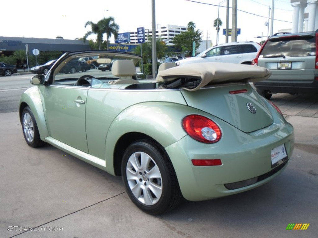 2009 New Beetle 2.5 Convertible - Gecko Green Metallic / Cream photo #3