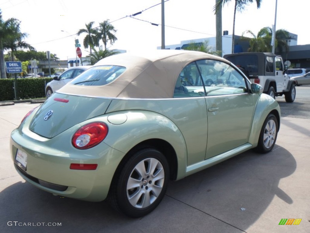 2009 New Beetle 2.5 Convertible - Gecko Green Metallic / Cream photo #5