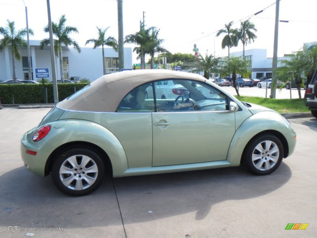 2009 New Beetle 2.5 Convertible - Gecko Green Metallic / Cream photo #6