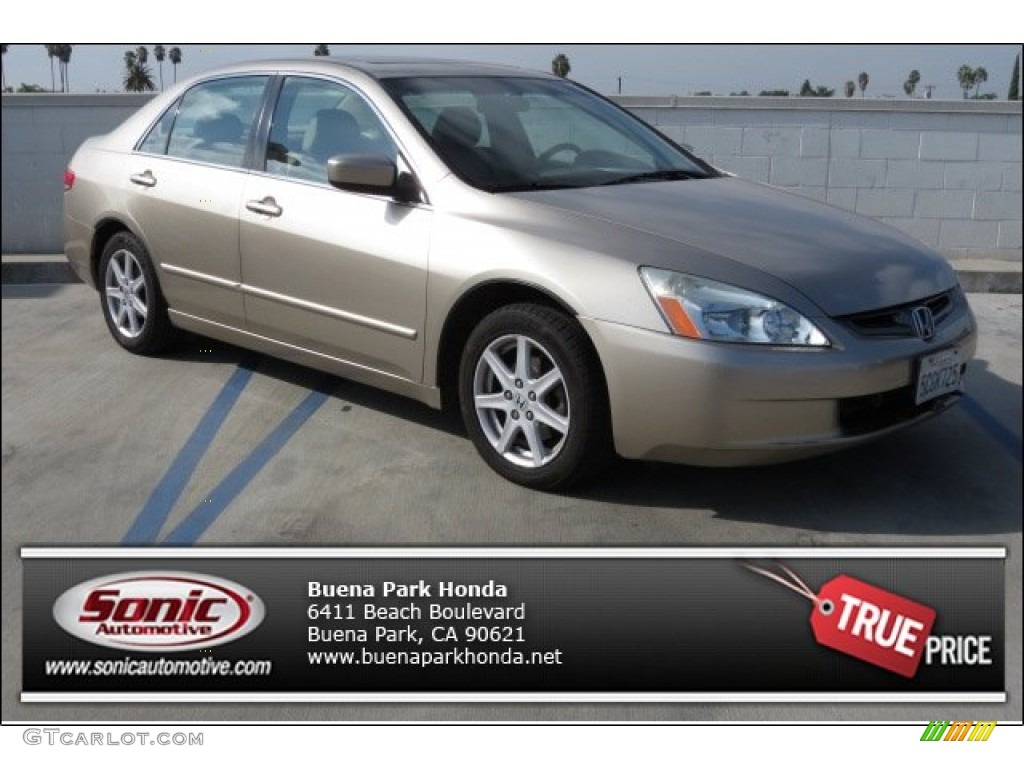 2003 Accord EX V6 Sedan - Desert Mist Metallic / Ivory photo #1