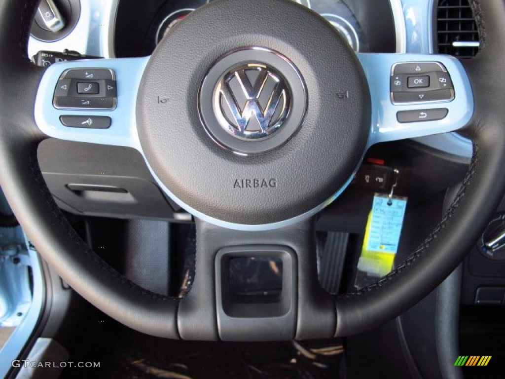 2014 Volkswagen Beetle 2.5L Titan Black Steering Wheel Photo #86711130