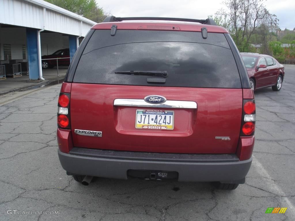 2006 Explorer XLT 4x4 - Redfire Metallic / Stone photo #3