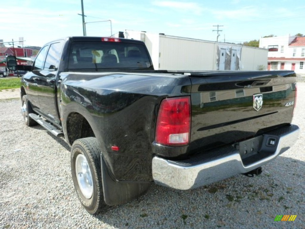 Black 2012 Dodge Ram 3500 HD ST Crew Cab 4x4 Dually Exterior Photo #86713005