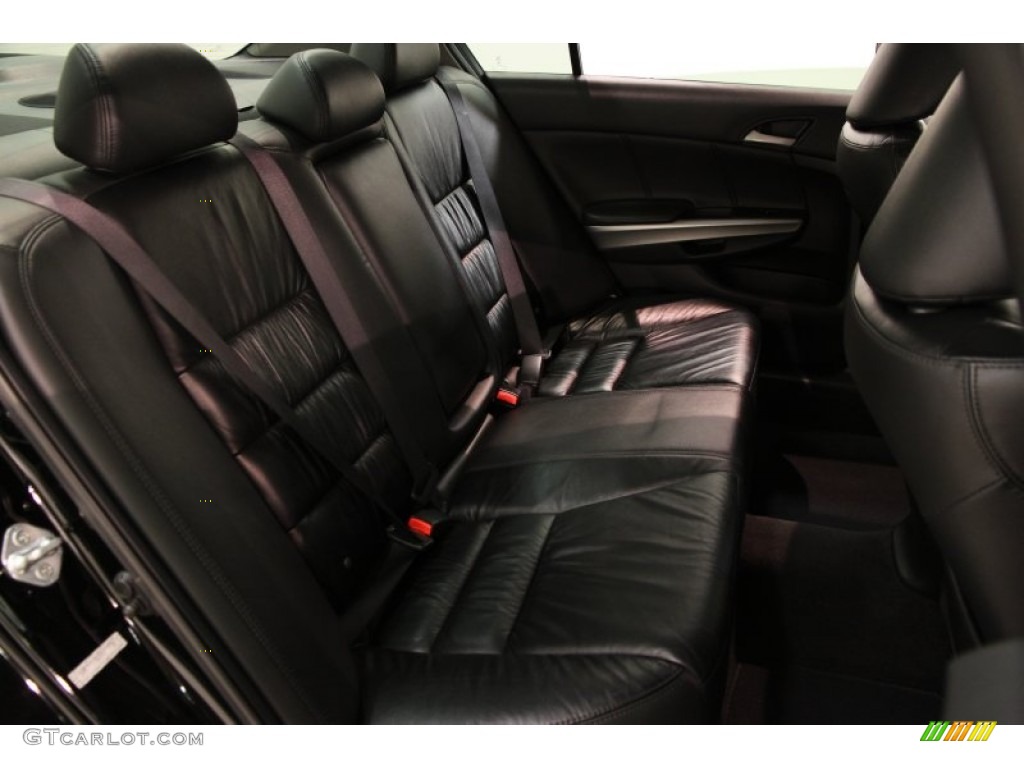 2009 Accord EX-L V6 Sedan - Crystal Black Pearl / Black photo #14