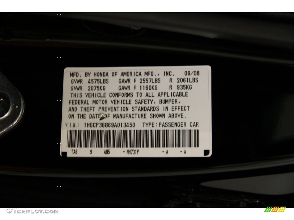 2009 Accord EX-L V6 Sedan - Crystal Black Pearl / Black photo #21