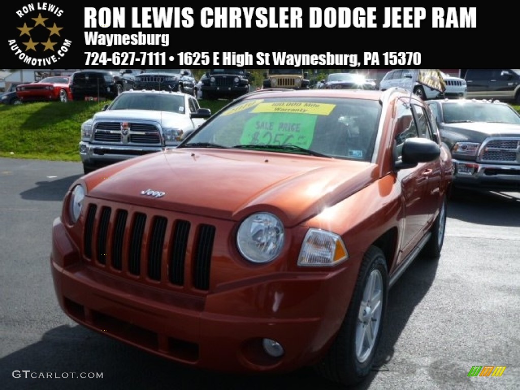 2010 Compass Sport 4x4 - Sunburst Orange Pearl / Dark Slate Gray photo #1