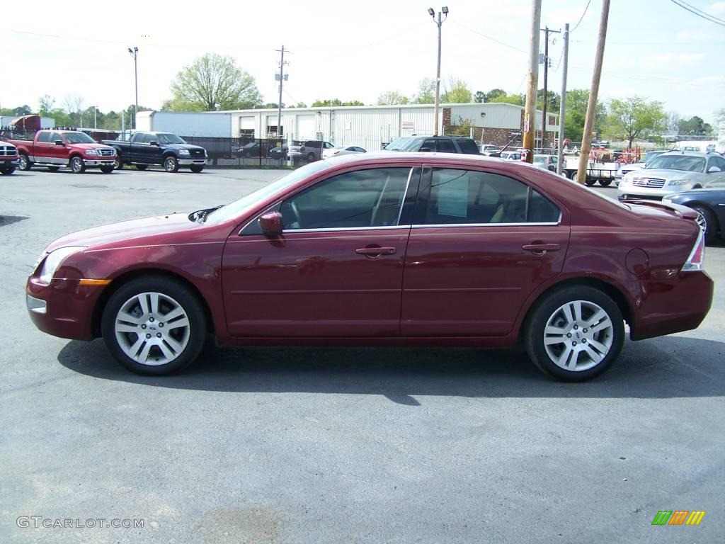 2007 Fusion SEL - Merlot Metallic / Camel photo #1