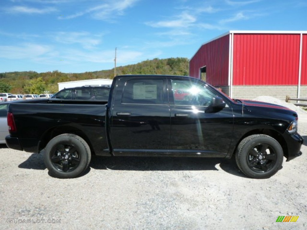 2014 1500 Tradesman Crew Cab 4x4 - Black / Black/Diesel Gray photo #6