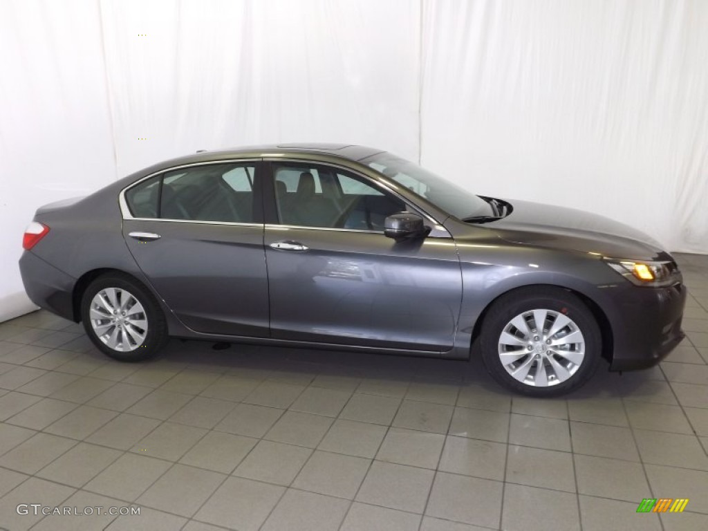 2014 Accord EX-L Sedan - Modern Steel Metallic / Black photo #5