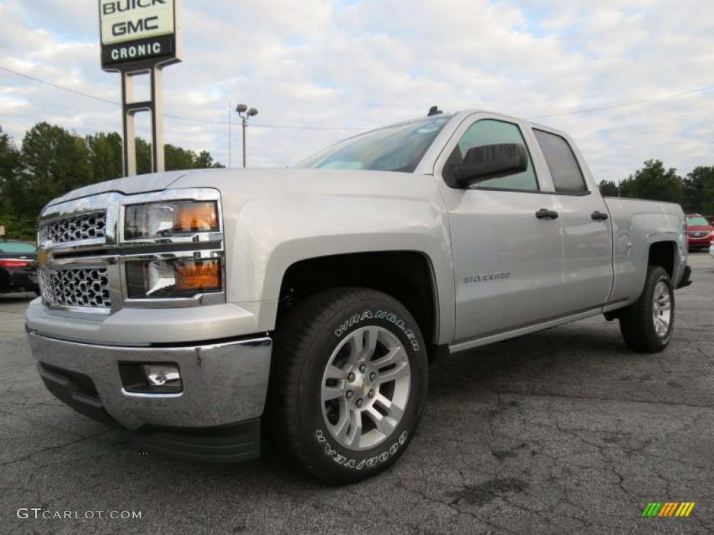 2014 Silverado 1500 LT Double Cab - Silver Ice Metallic / Jet Black photo #3