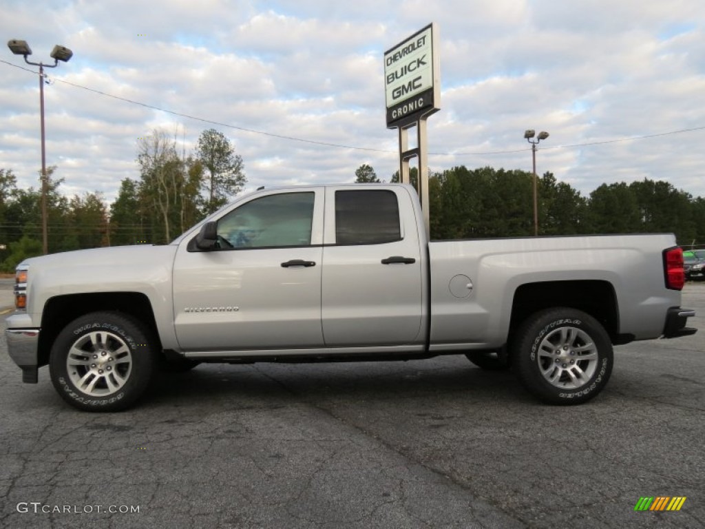 2014 Silverado 1500 LT Double Cab - Silver Ice Metallic / Jet Black photo #4