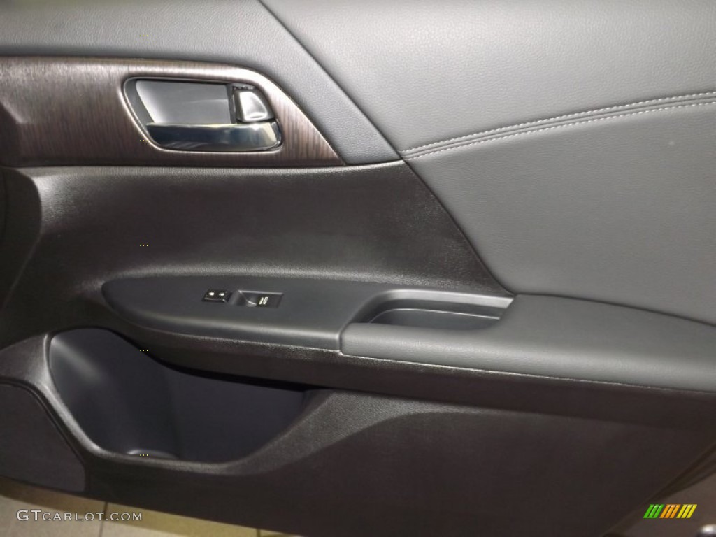 2014 Accord EX-L Sedan - Modern Steel Metallic / Black photo #35