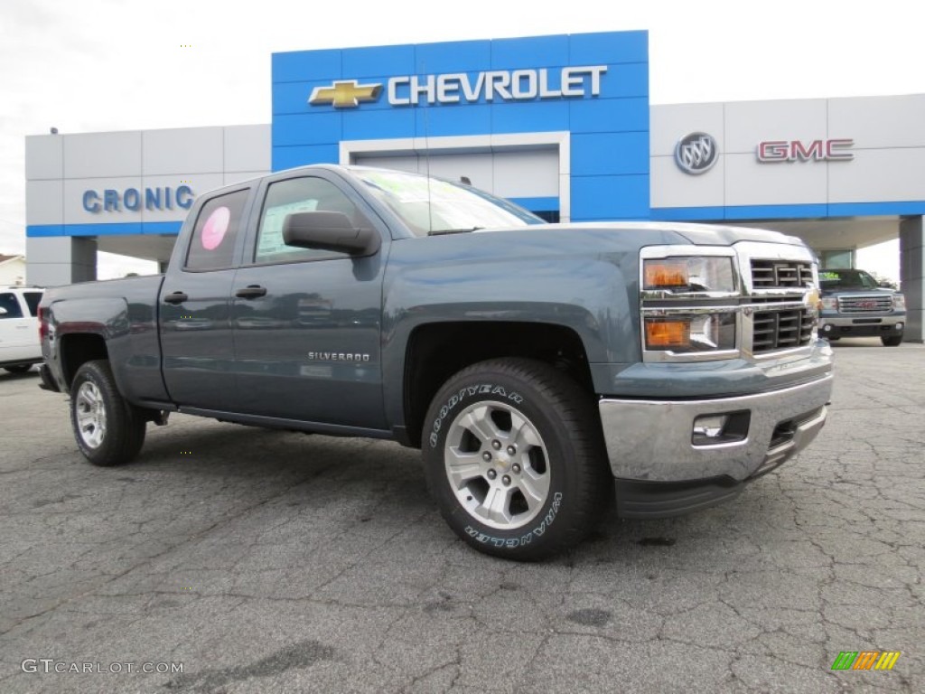 2014 Silverado 1500 LTZ Z71 Double Cab 4x4 - Blue Granite Metallic / Jet Black photo #1