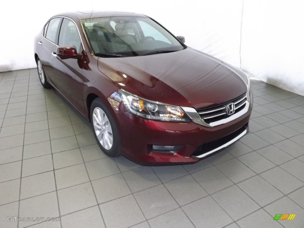 2014 Accord EX-L Sedan - Basque Red Pearl II / Ivory photo #1